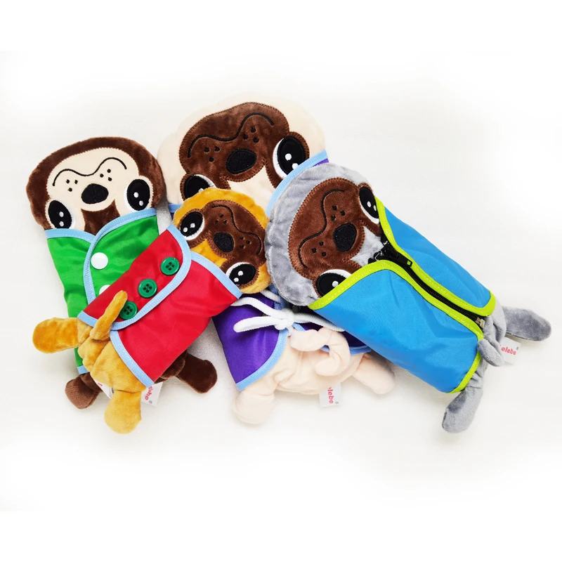 Детское платье Монтессори с застежкой-молнией и пряжкой обучающие игрушки для