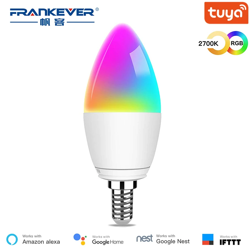 FRENKEVER Smart Управление лампы 1,5 W светодиоидная лампа с регулируемой яркостью Беспроводной светодиодный лампы RGBW LED Гостиная совместим с Alexa google home