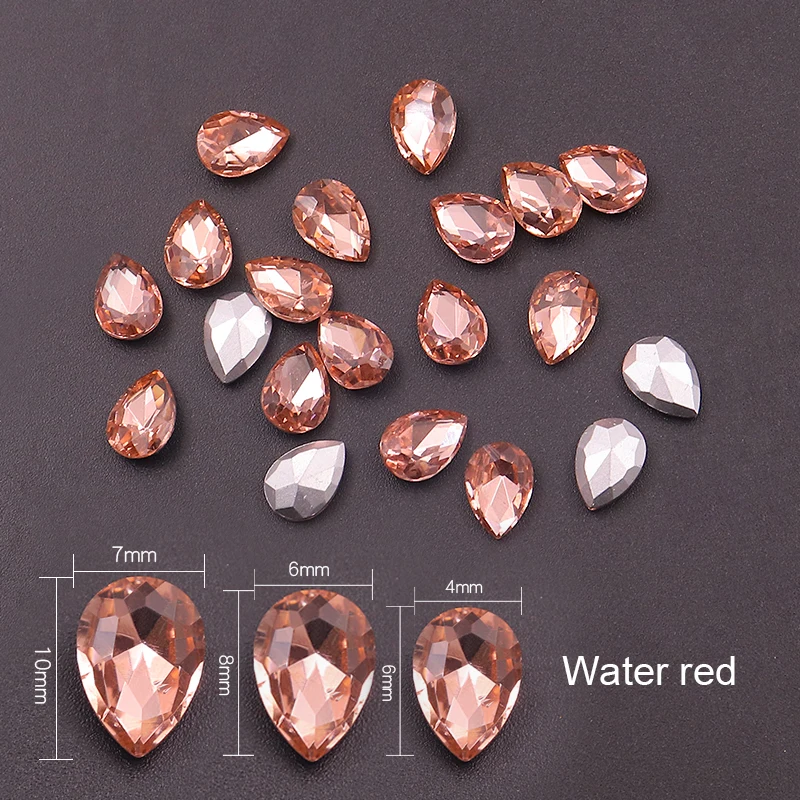 10 шт. Кристальные Стразы для ногтей бриллианты дизайн капли Пришивные в маркизе