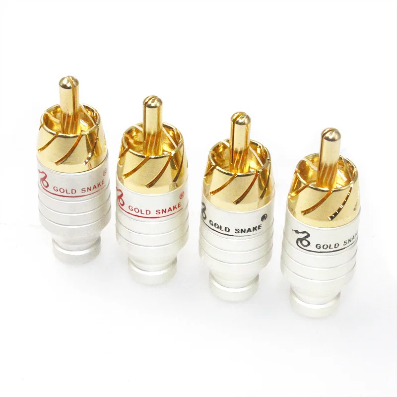 

4 шт. латунный паяльный hifi аудио видео разъем RCA разъем Соединительный кабель аудио разъем rca разъем
