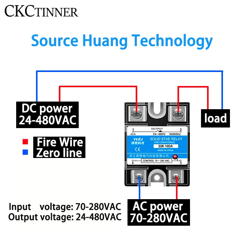 SSR-10DD / 25DD 40DD Single Phase DC controlled SSR single phase solid state relay with plastic dust cover Heat Sink 220V | Обустройство