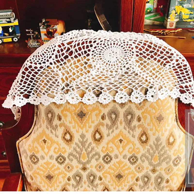 Чехол на спинку стула в европейском стиле хлопковый ручной работы с крючком