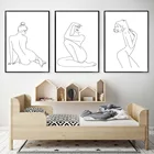 Плакаты в скандинавском стиле, с изображением сексуальной женщины, без одежды, Картина на холсте для стены