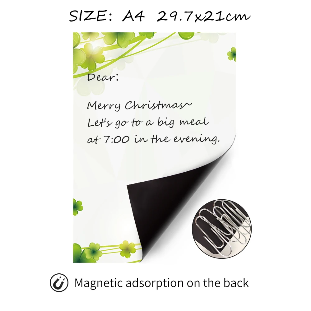 А4 Размер магнитная доска для письма гибкая надписей на холодильник чертеж