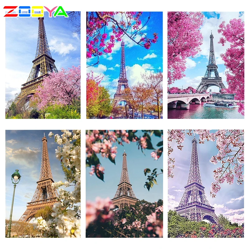 

Zooya Full Drill Diamond Painting Landscape Embroidery Pictures Of Rhinestones Cross Stitch Kit Diamond Mosaic Paris Craft JM019