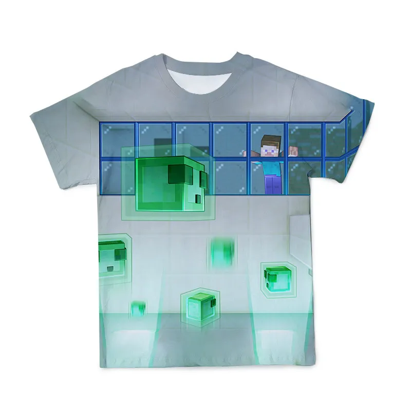 

2021 new 3D printing boys and girls tops T-shirts cartoon games casual short-sleeved children's clothing fashion T-shirts