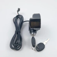 1 set e bike voltage display power switch with keys ignition voltmeter for kugoo m4pro power switch electric scooter part