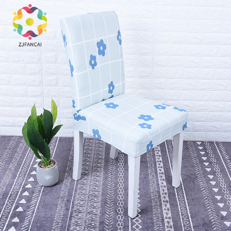 1 / 2 4pcs printing hotel banquet polyester chair cover detachable washable and wear resistant seat | Дом и сад