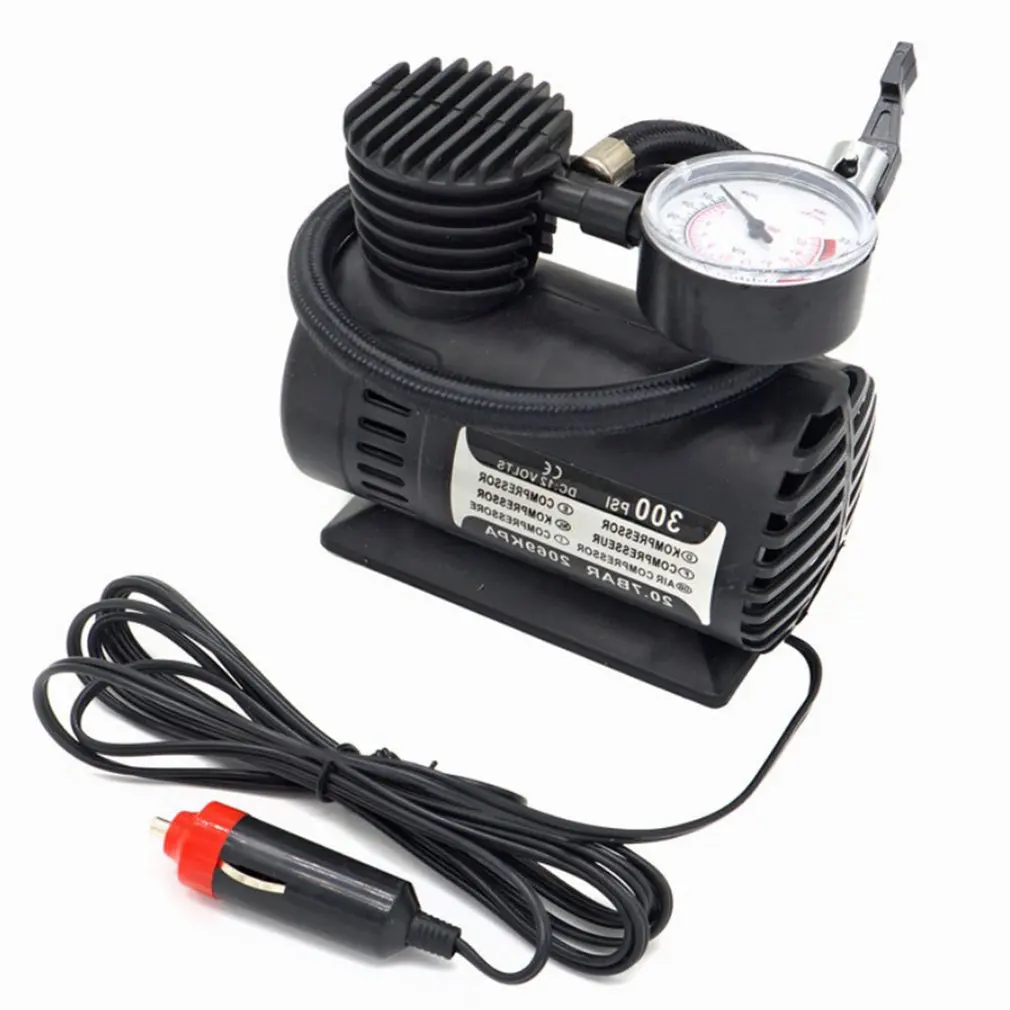 

12V Mini Locomotive Air Pump ABS plastic Car Tire Inflator Portable Car Electric Small Air Pump 1 Piece