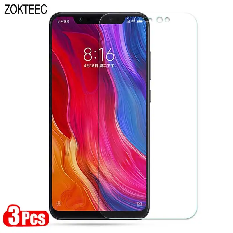 3 шт. закаленное стекло для Xiaomi Pocophone F1 Mi 8 9 SE A2 Lite Защитная пленка экрана |