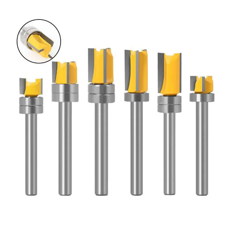 1 шт. 6 мм шаблон хвостовика обшивки шарнирная обшивка фрезерный бит прямая