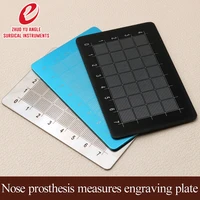 stainless steel nose prosthesis measuring device engraving plate double sided scale cosmetic plastic tools
