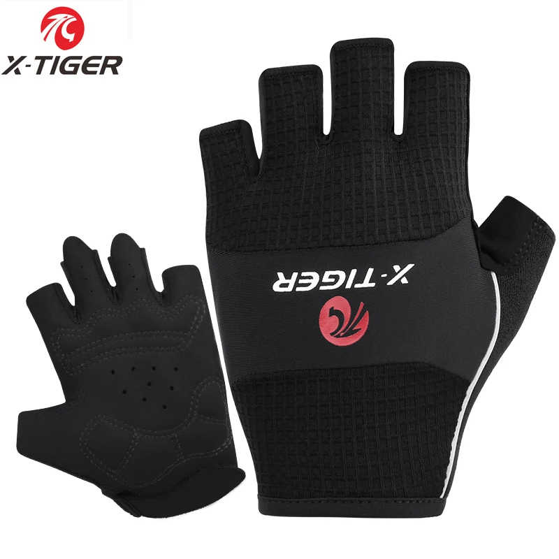 

X-Tiger Anti-Slip Cycling Gloves High Elastic Breathable MTB Bike Gloves Summer Bicycle Gym Fitness Sports Half Finger Gloves