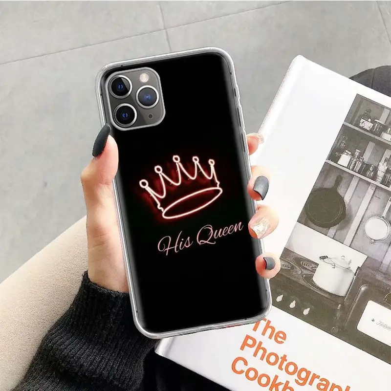 TR227-6 Чехол для влюбленных King queen для Apple iphone 11 Pro XS Max XR X 7 8 6 6S Plus 5 5S SE 10 десять подарочных силиконовых чехлов для телефона - Цвет: TR227-6