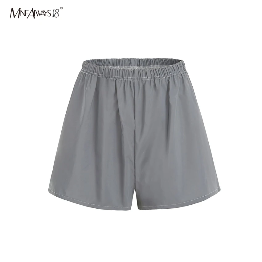Женские свободные светоотражающие шорты Mnealways18 повседневные с высокой талией