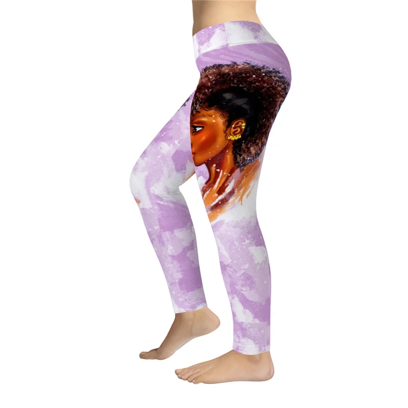 

2021 Summer Fashion Cartoon Seamless Leggings High Waist Fitness Slim Elasticity Leggings