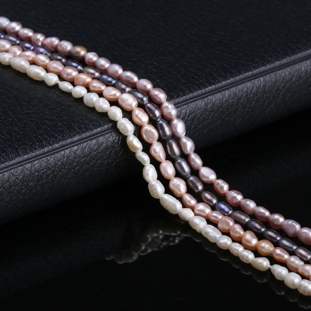 

Natural Freshwater Cultured Pearls Beads Making for Necklace Earring Bracelets Rice Shape Natural Pearls for Jewelry DIY 13"
