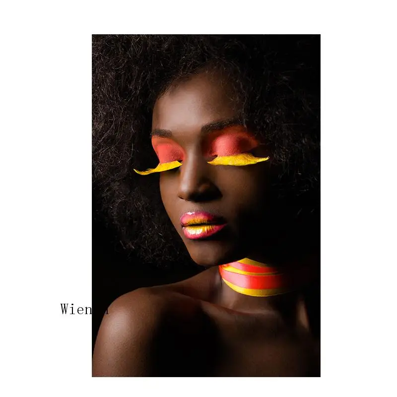 

Black African Sexy Nude Woman Canvas Painting Cuadros Posters and Prints Scandinavian Wall Art Picture for Living Room Decor