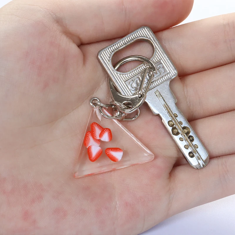 Брелок для ключей с фруктовым рисунком питайя грейпфрут яблоко искусство киви