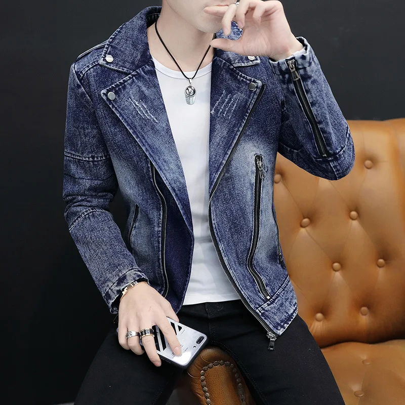 

Autumn 2020 men's Korean fashion jacket casual clothes men's slim jeans jacket men's