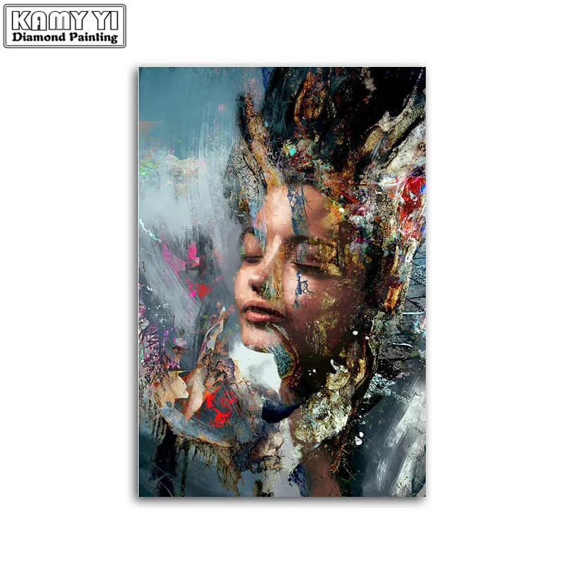 Алмазная вышивка мозаика Женский портрет 5d diy алмазная живопись абстрактная