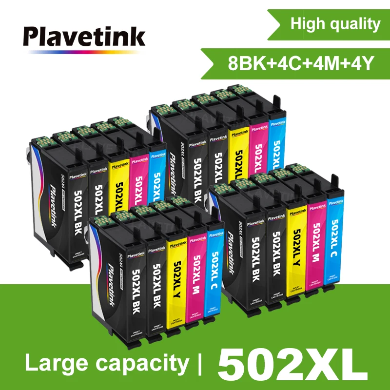 

Plavetink Ink cartridge for EPSON 502 T502 XL for Expression Premium XP5100 XP5105 Wrokforce wf-2865 wf-2860 Printer cartridge