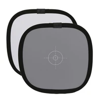 30cm focusing plate white balance card portable gray card light reflector double face focusing board with carry bag
