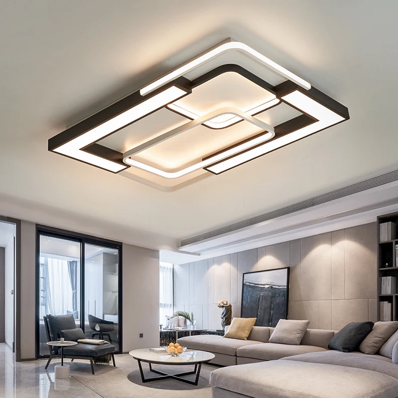 Люстра освещение для гостиной спальни Lustre прямоугольная люстра AC85 265V lamparas de techo