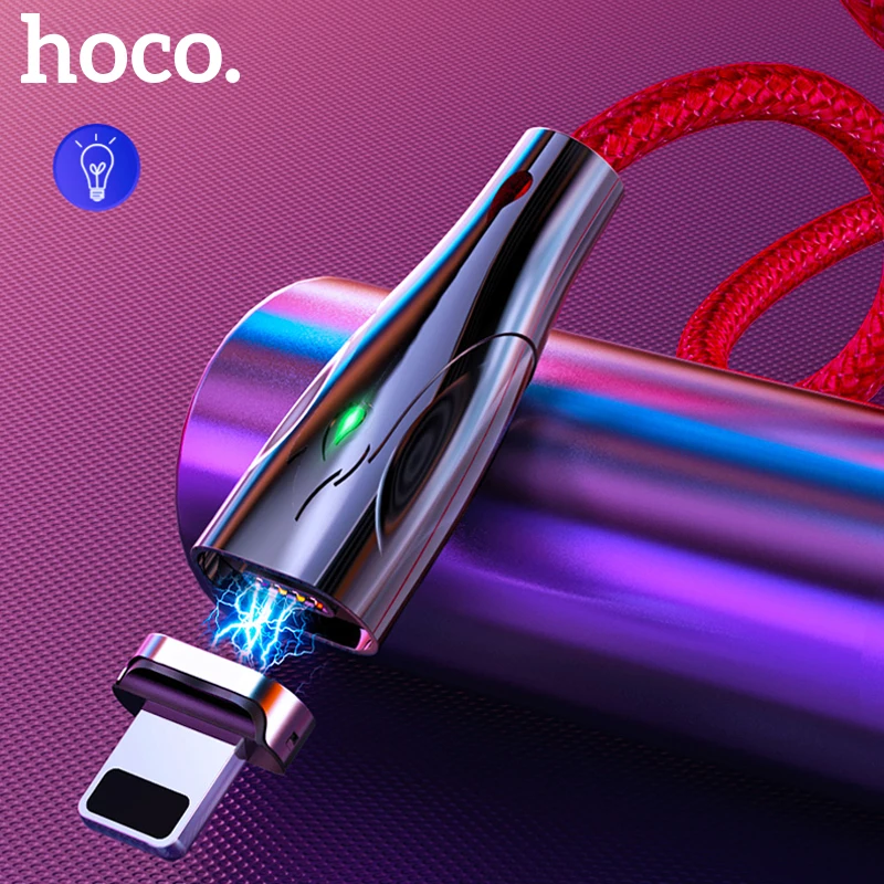 Магнитный USB-кабель HOCO для iPhone 12 11 Xs Max Xr 8 7 кабель быстрой зарядки Тип C зарядное