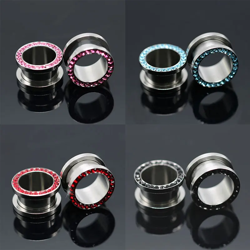 

Ear expansion Hollow Pirecing Plugs Ear Expanders Stud Earrings Body Piercing Punk Ear Plugs Tunnel Jewelry Stainless Steel New