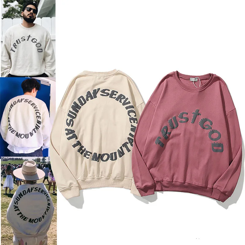

Hip Hop Kanye West Sunday Service Sweatshirts Men Women Autumn Winter O-neck Pullover Casual Sweatshirts
