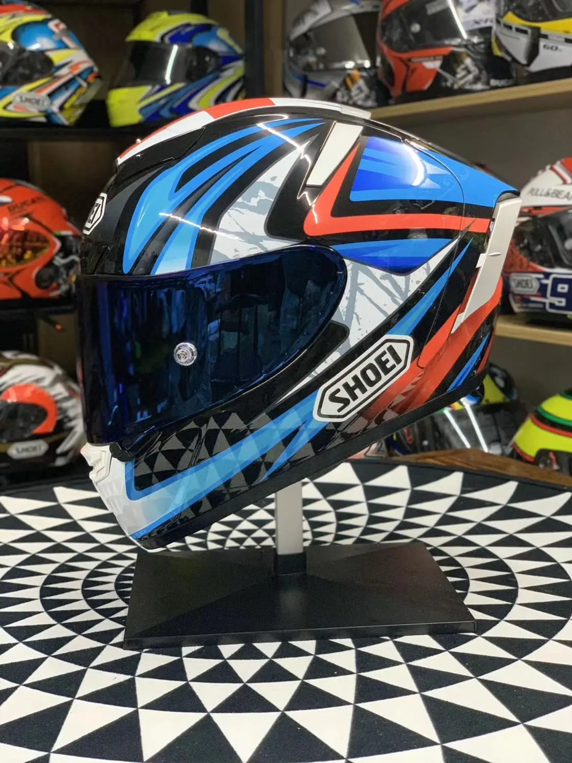 Мотоциклетный шлем на все лицо X14 marquez BLUE Bradleyy для езды мотоцикле гоночный