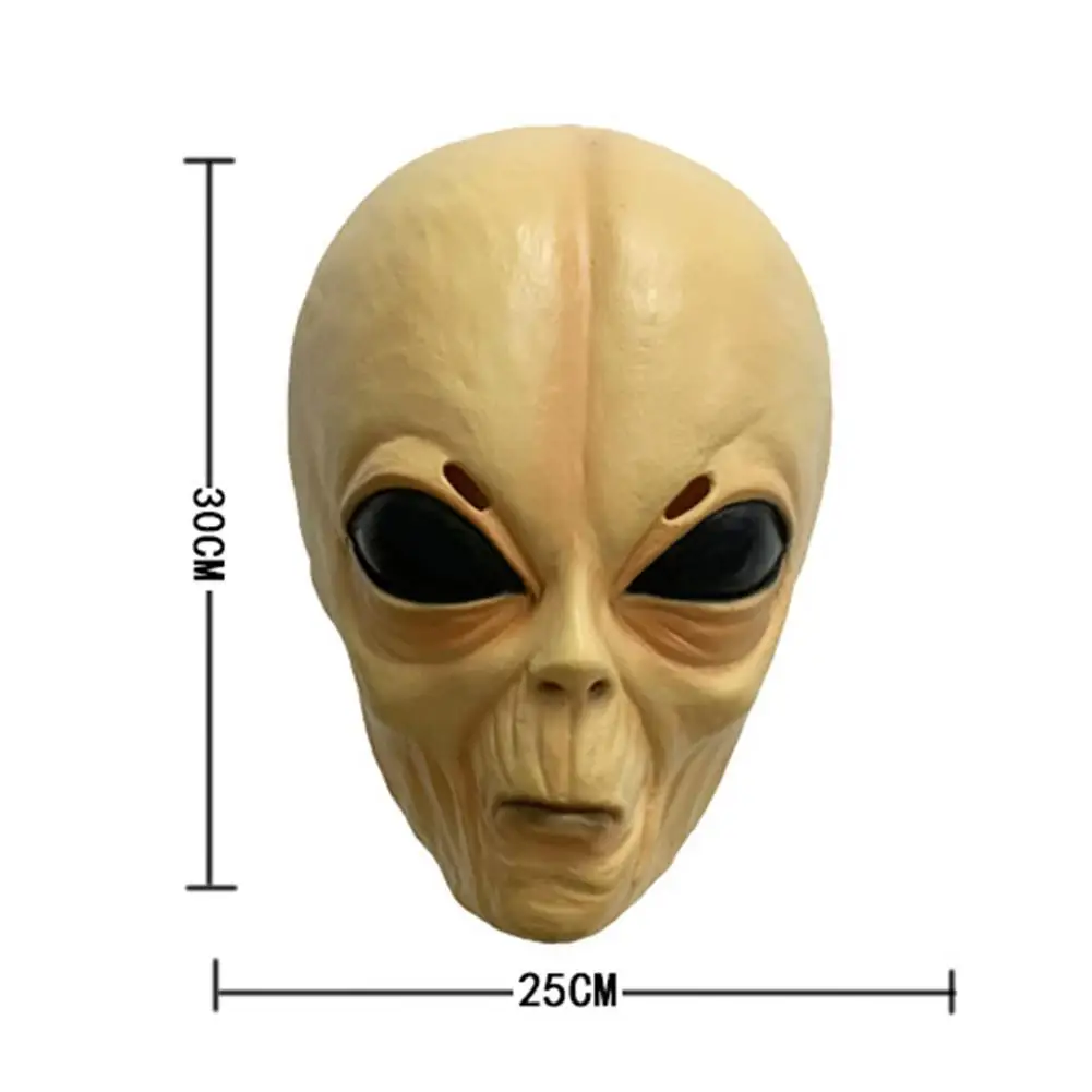 

Halloween Horror Alien Mask Cosplay Scary Full Face UFO Alien Latex Masks Helmet Masquerade Party Costume Props Fun Mask Toys