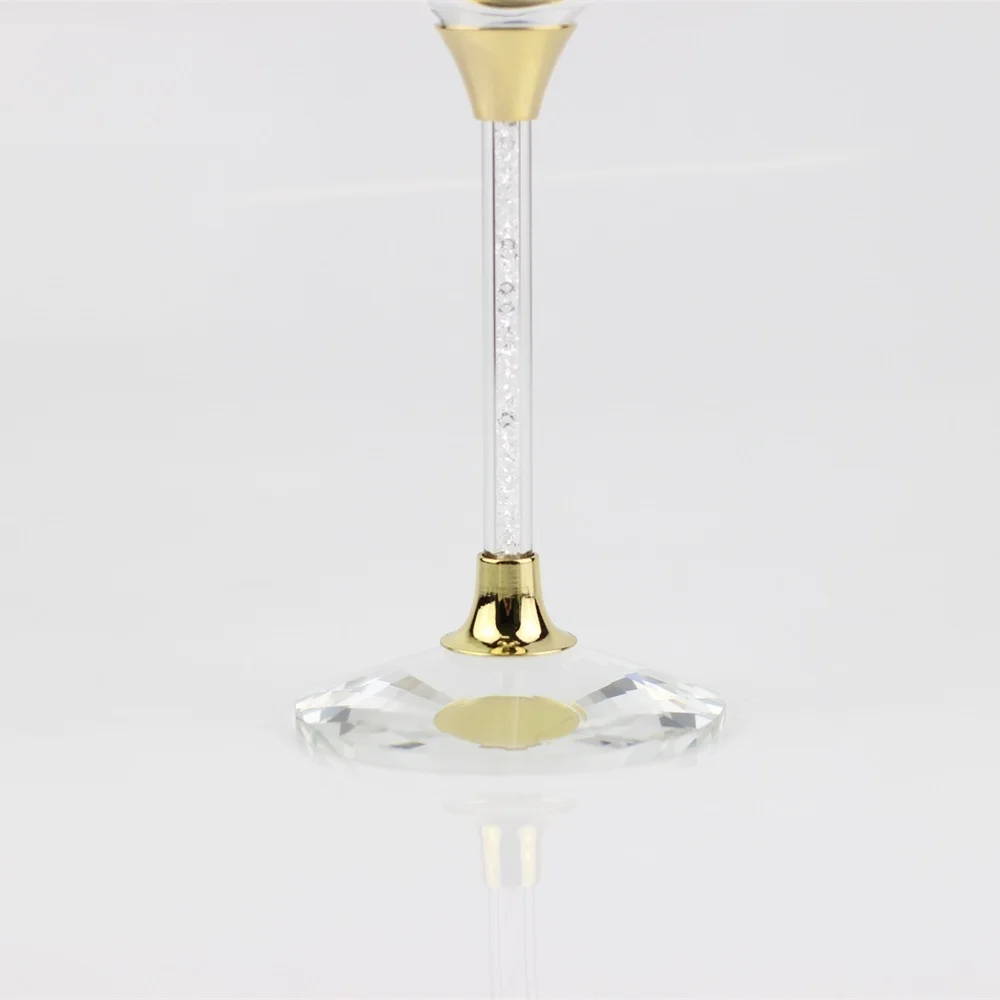 Персонализированные очки для свадьбы с золотыми кристаллами бокалы шампанского