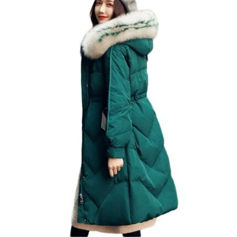 Женские Длинные парки в полоску с капюшоном и карманами повседневные теплые