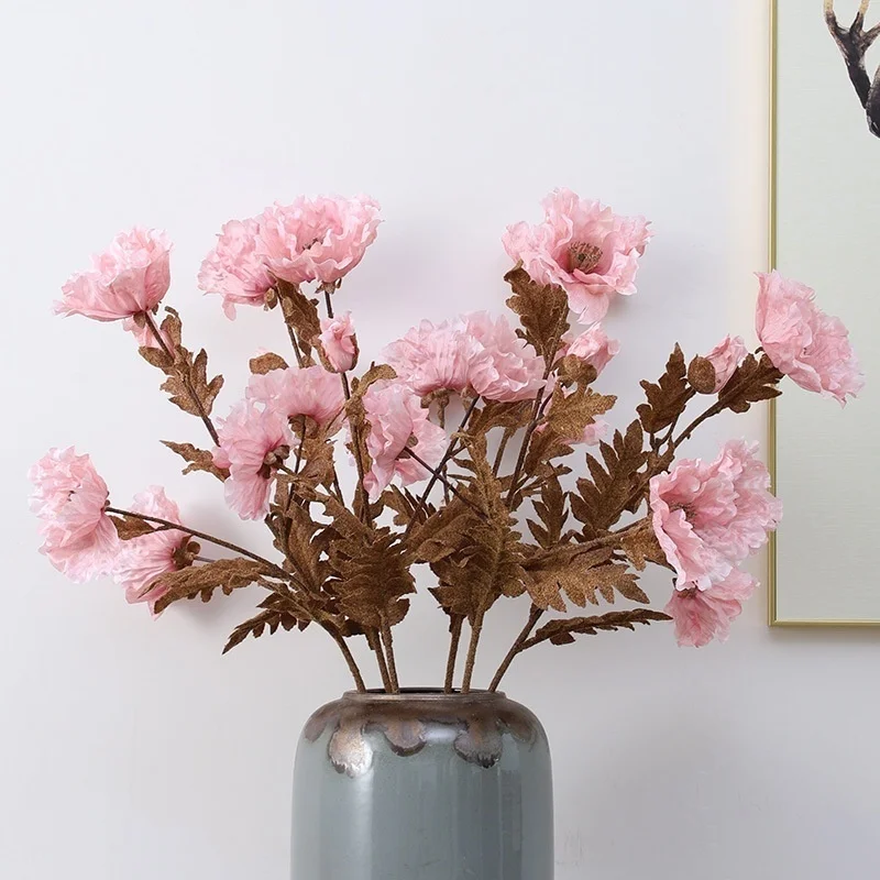 Новый высококачественный искусственный цветок мака большой размер сад Декор для