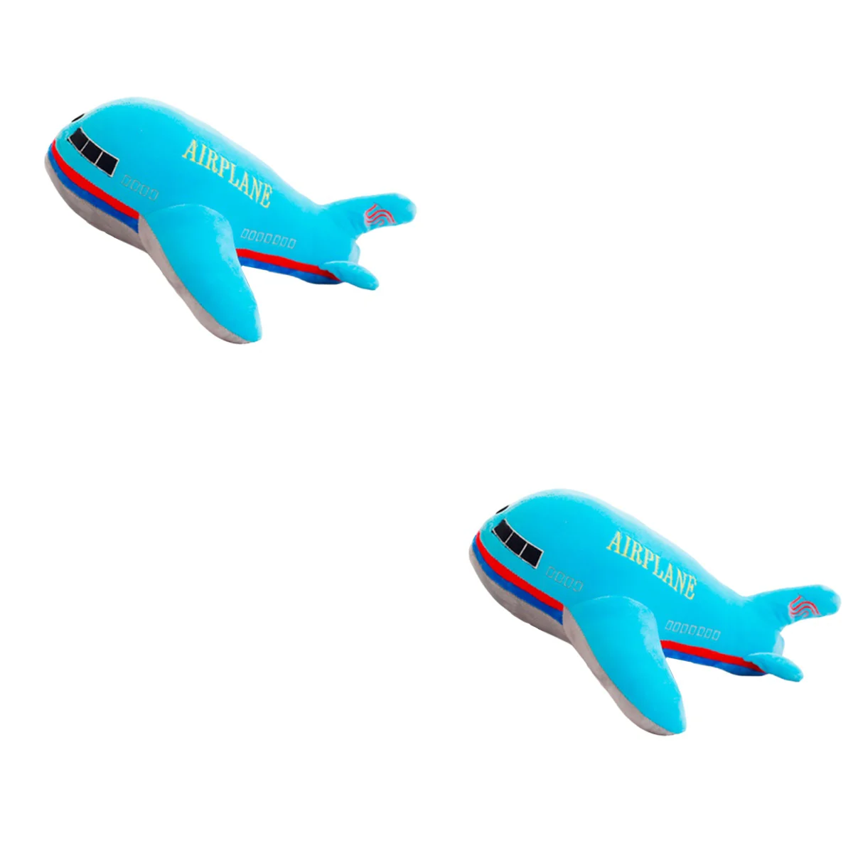

2pcs 40cm Cartoon Airplane Shaped Plush Throw Pillow Adorable Doll Kids Plush Doll Blue