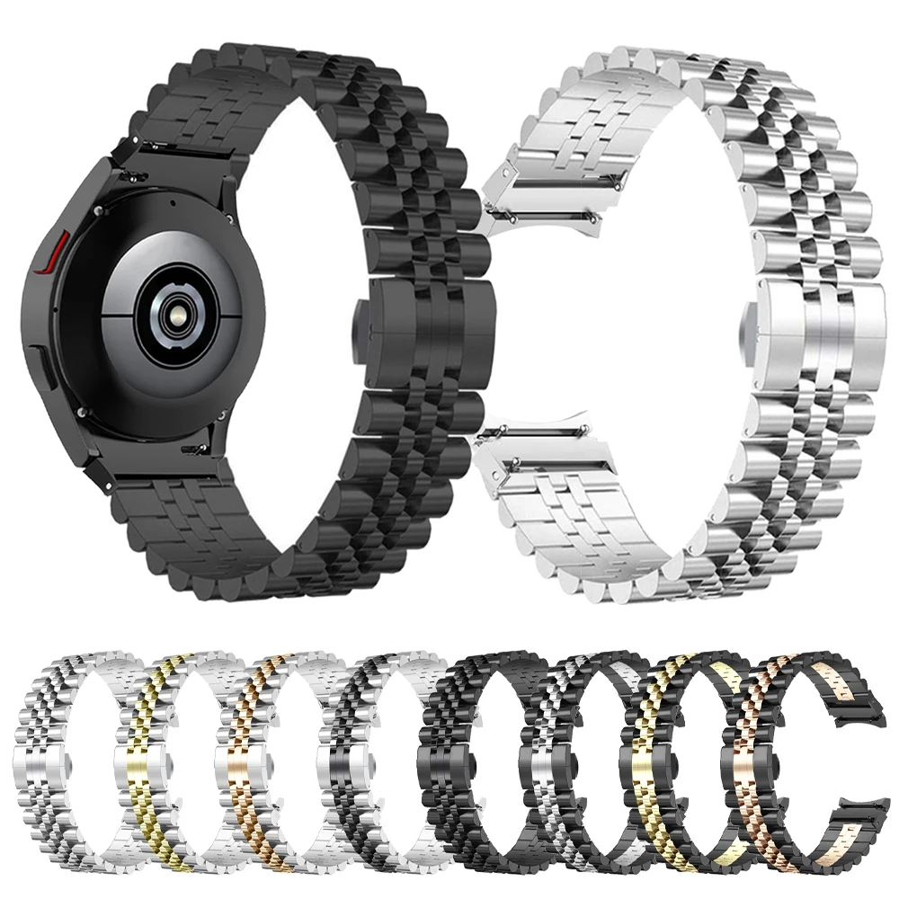 

Ремешок из нержавеющей стали для Samsung Galaxy Watch 4 Classic 42 мм 46 мм, браслет для Samsung Galaxy Watch 4 44 мм 40 мм