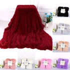 Мягкий пушистое одеяло из удлиненного плюша в выбрасывающимся одеялом высокое качество кровать диван покрывало модные теплые осенне-зимние сапоги с искусственным мехом утепленные одеяла