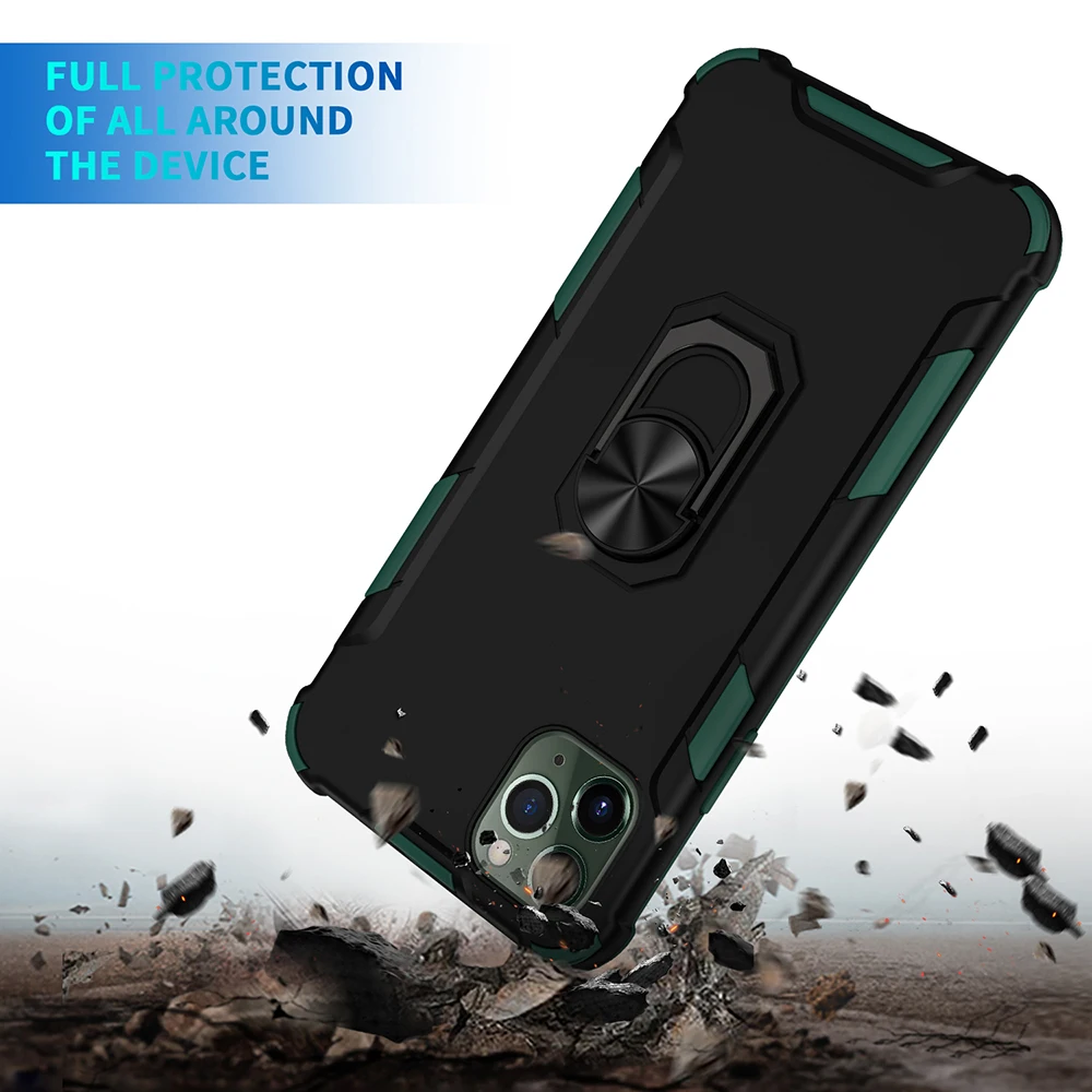 Military Finger Ring Stand Car Holder Phone Cases For iPhone 11 Pro XS Max X XR 6 6S 7 8 Plus Shockproof Protective Cover coque |
