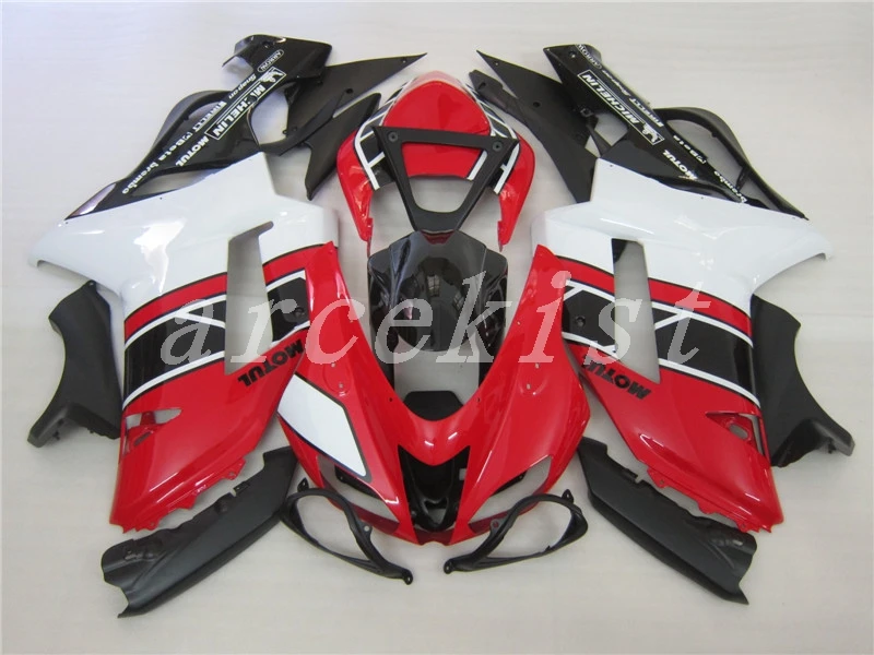 

Новый комплект обтекателей для цельного мотоцикла из АБС-пластика, подходит для kawasaki Ninja ZX-6R 636 ZX6R 2007 2008 07 08, кузов красного и белого цвета
