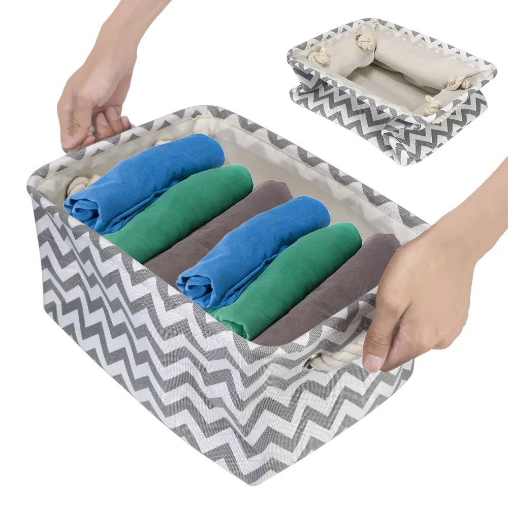 HILIFE льняной ткани коробки складные игрушки корзины для белья с ручкой Одежда