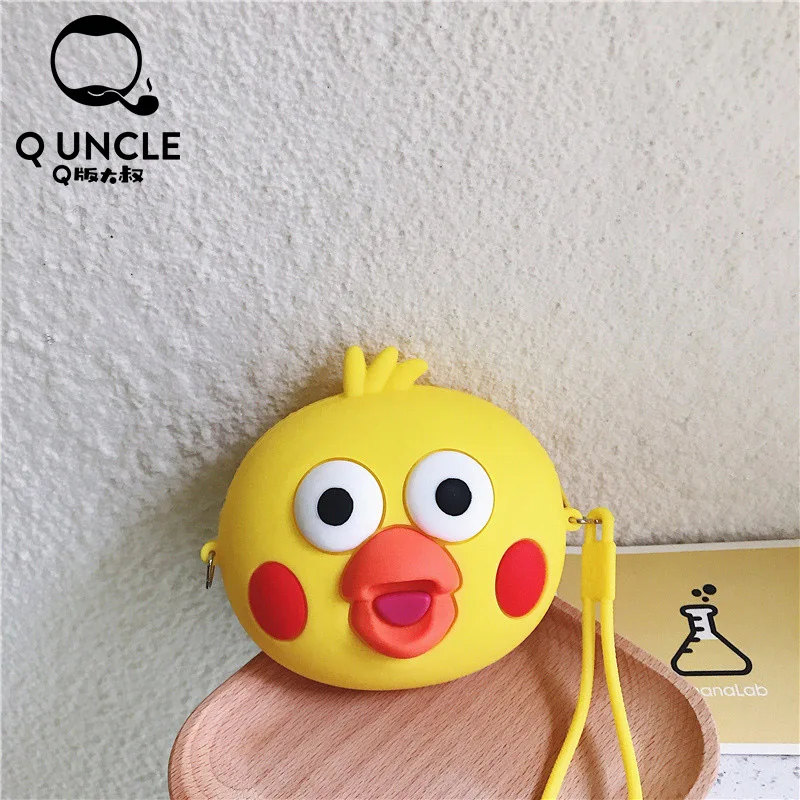 Q UNCLE Funny Chick портмоне силиконовая цепочка Диагональная Сумка мультяшный кавайный