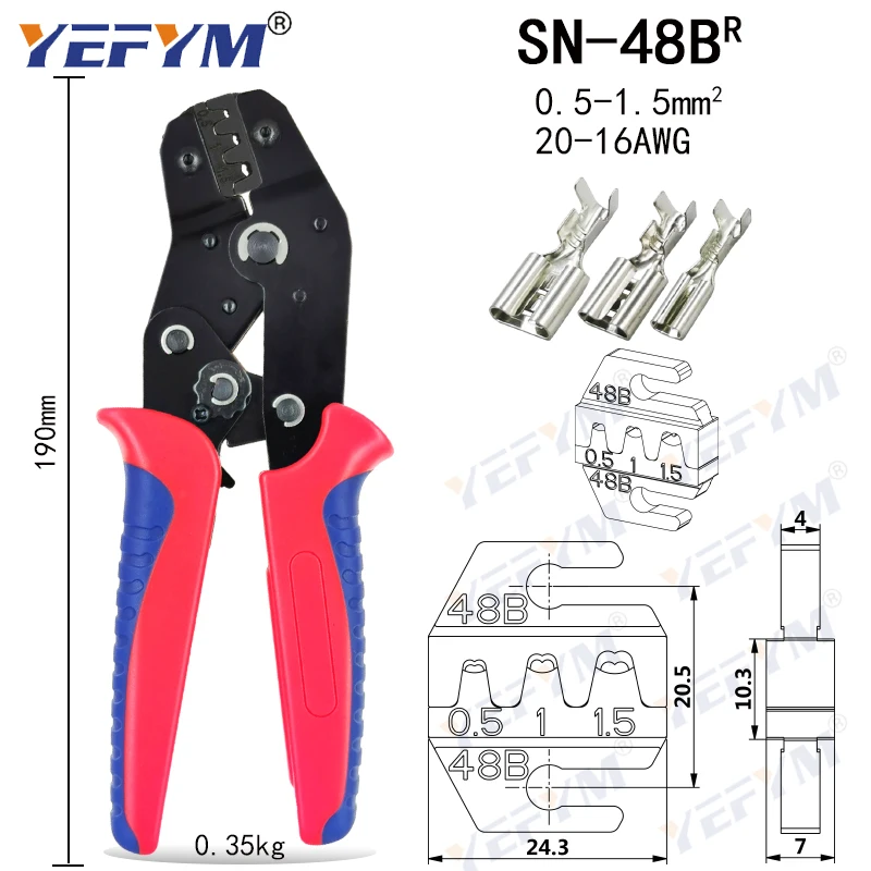 SN/4 мм обжимные плоскогубцы для TAB 2 8 4 6 3 C3 XH2.54 2510 заглушка Изоляционная трубка