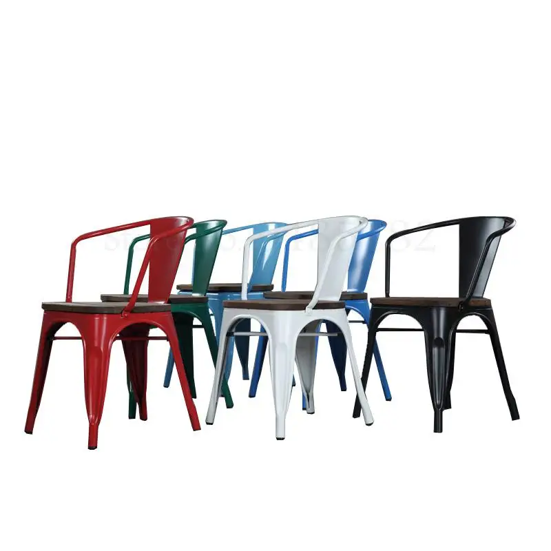 Скандинавский обеденный стул Li Xian с одинаковой спинкой промышленный круглый