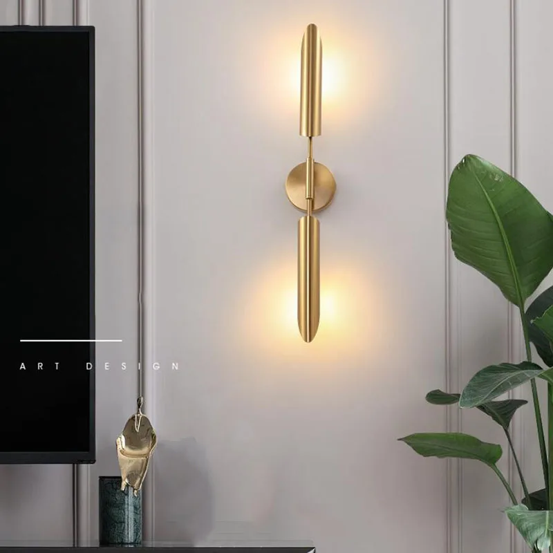 

Creative personality aisle staircase metal lamp background wall lamp Post-modern Nordic living room bedroom aisle bedside lamp