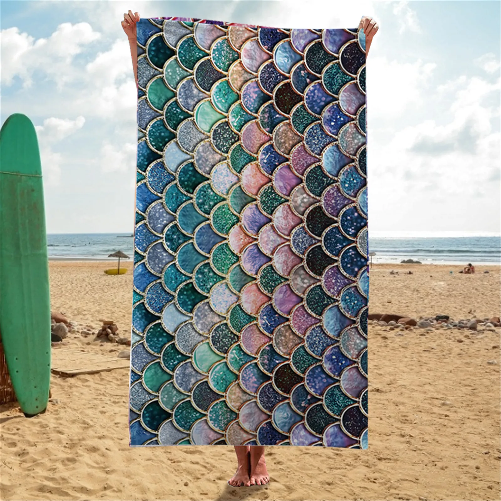 Полотенце банное быстросохнущее с креативным принтом | Спорт и развлечения