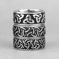 celtic knot weave viking symbols stainless steel mens rings punk retro for male boyfriend jewelry creativity gift wholesale