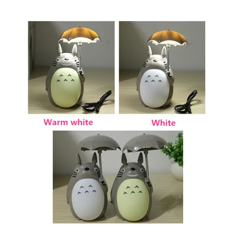 

Kawaii Cartoon Totoro Lamp 3 Choice Rechargeable Table Lamp Led Night Light Reading for Kids Gift Home Decor Novelty Lightings