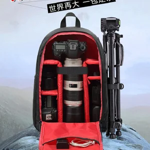 big capacity photography camera waterproof shoulders backpack video tripod dslr bag w rain cover for canon nikon sony pentax free global shipping